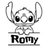 sticker stitch Muursticker Stitch met Naam
